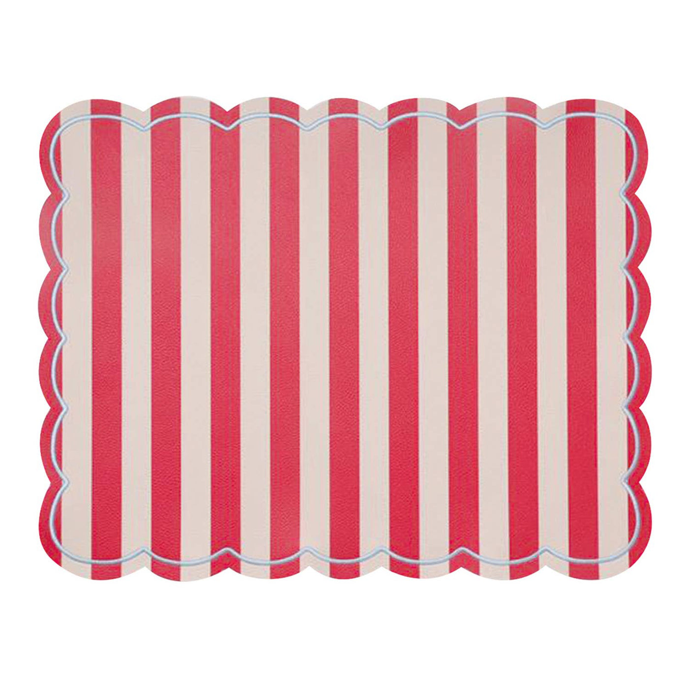 Nappe rectangulaire Roméo à rayures rouges 35x48cm