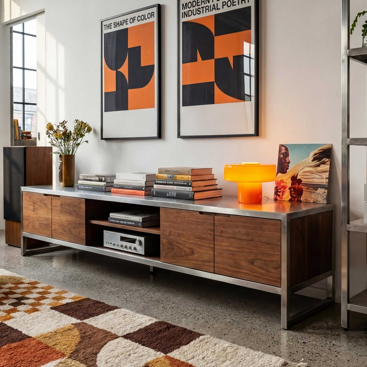 Lámpara de mesa de vidrio coloreado estilo retro Foza: Naranja en Tilda Deco - imagen 2