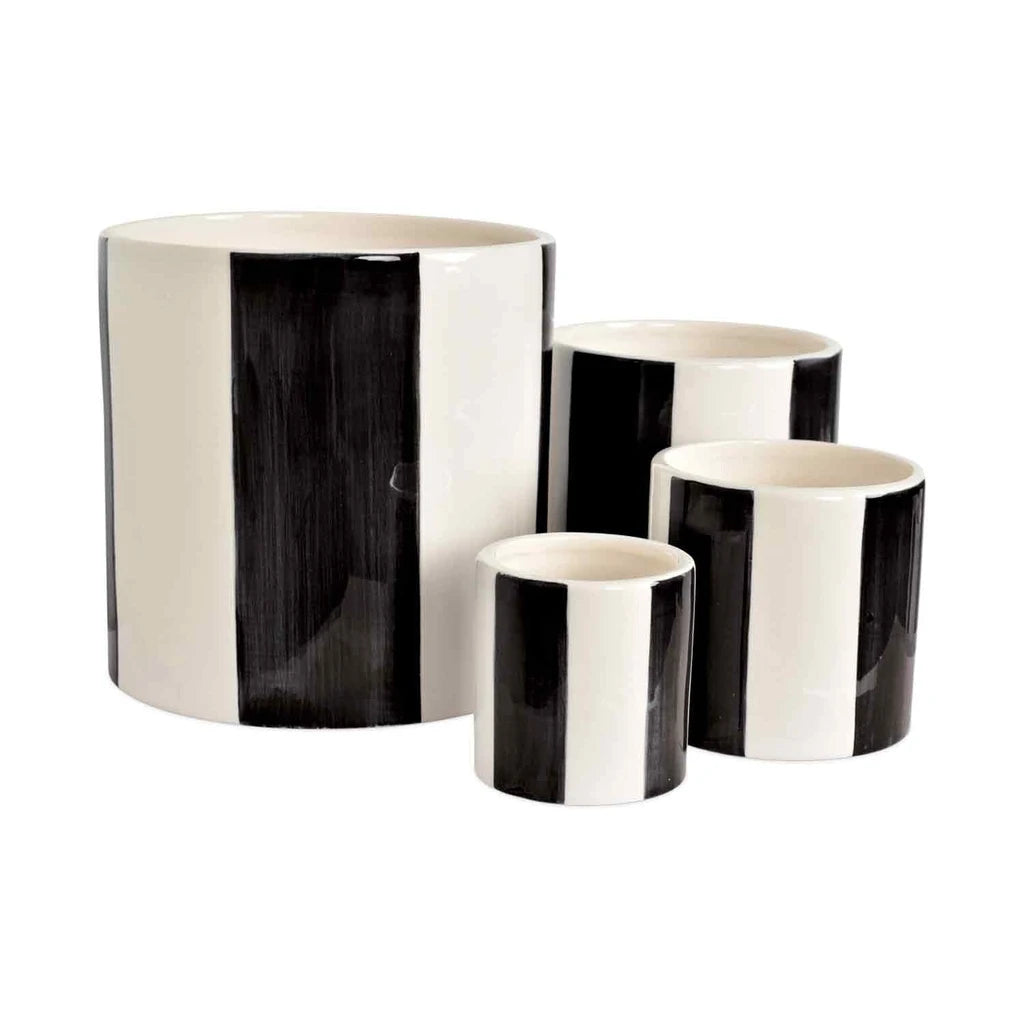 Set de 4 Botes Rayas Negro
