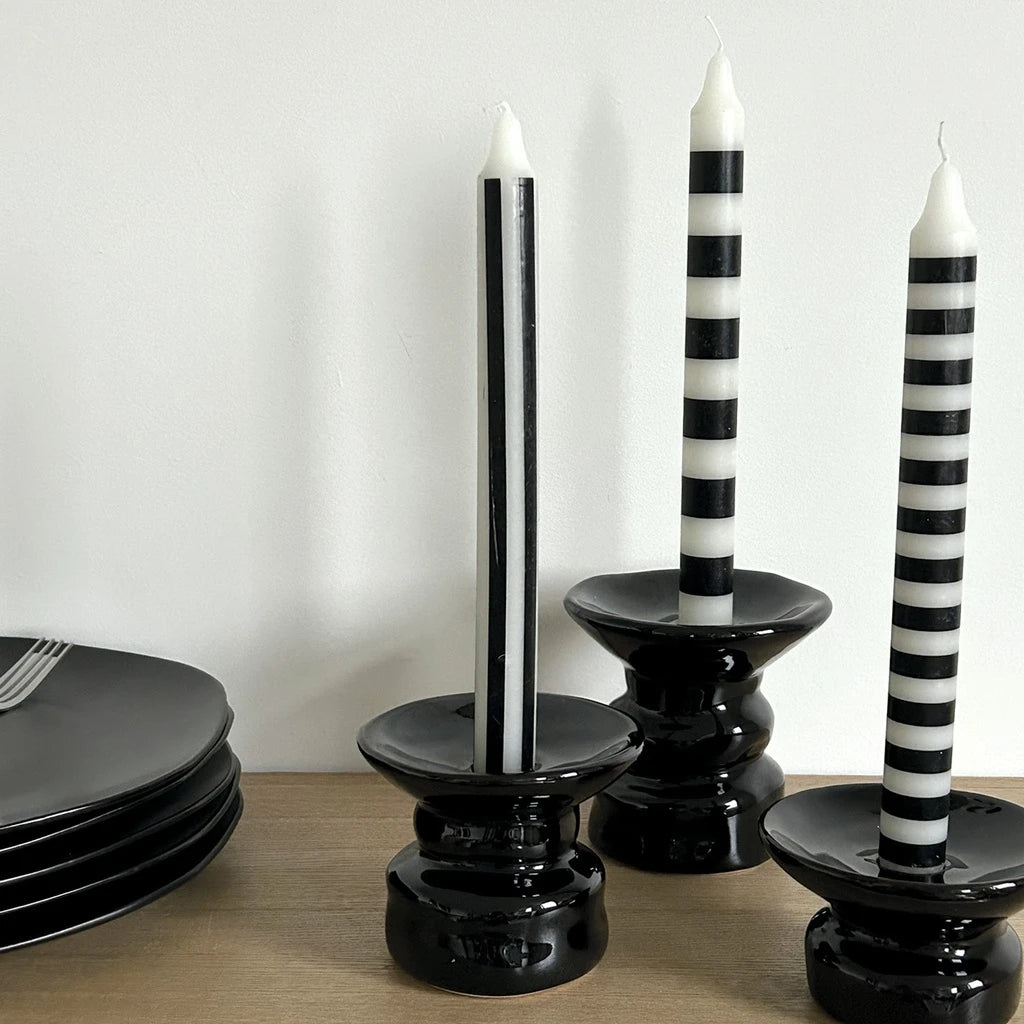 Set de 4 Velas Largas Paul Negro