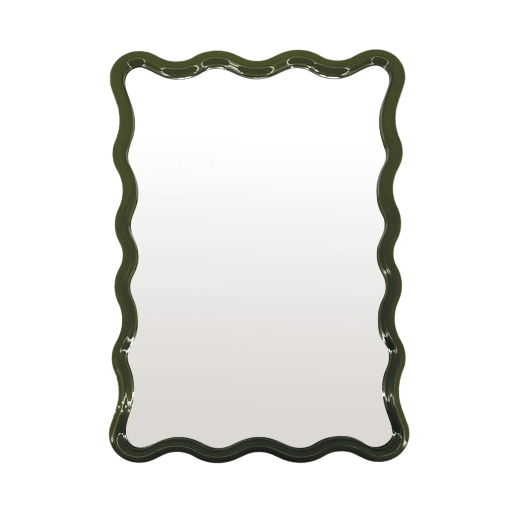 Espejo Ondulado Rectangular GM Kaki