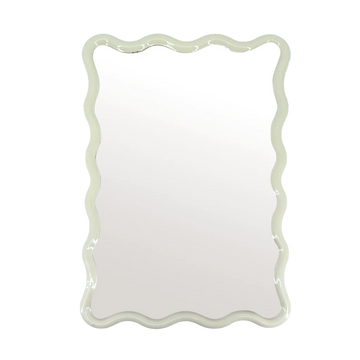 Espejo Ondulado Rectangular GM Marfil