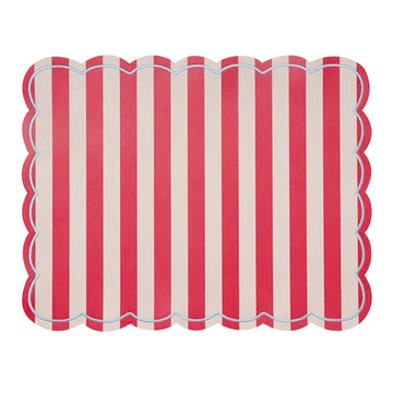 Set de Mesa Rectangular Roméo Rayas Rojo