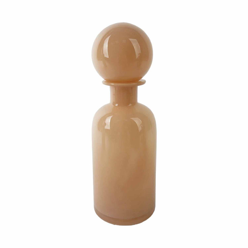 Jarrón botella Lisa opal champán D10 cm H28 cm