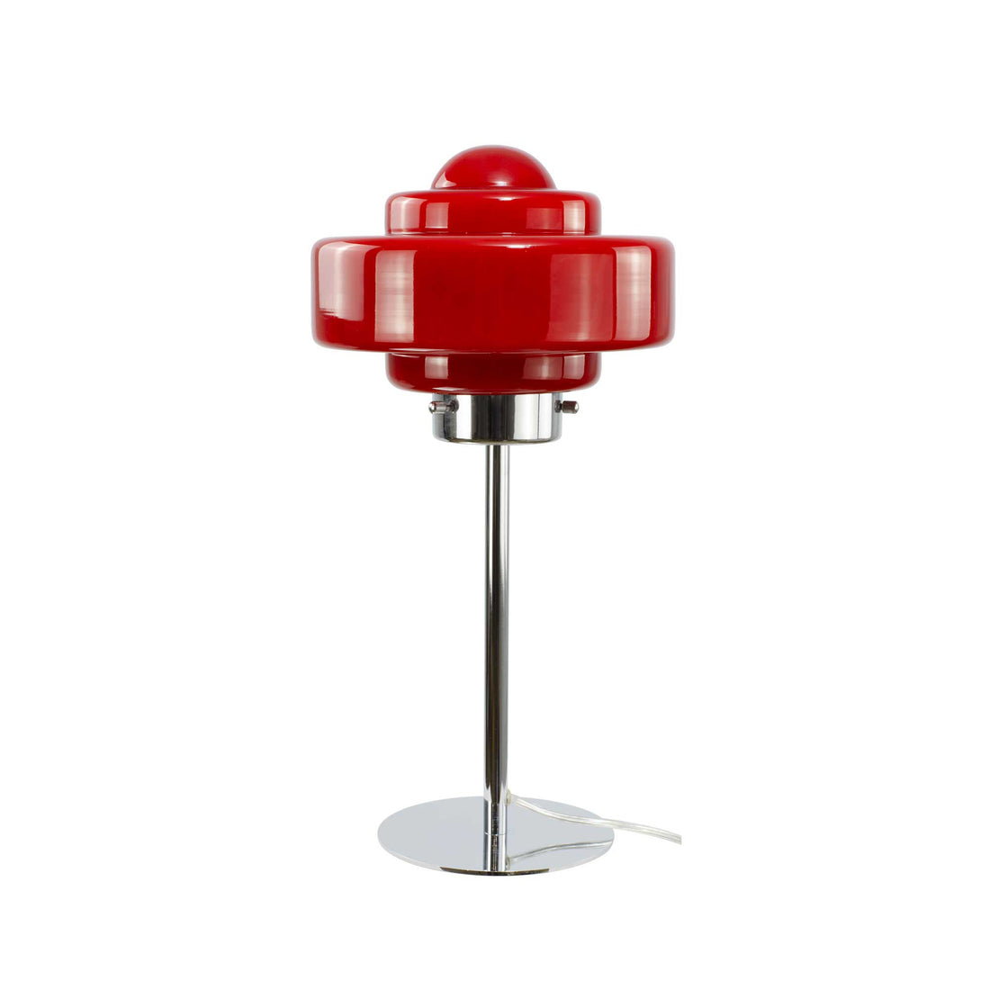 Lámpara de mesa de vidrio coloreado y metal cromado Zéni en Tilda Deco - imagen 7
