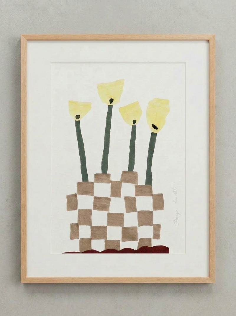 Les bavardes — Solange Pinault — Technique mixte et collage sur papier, 100×80 cm