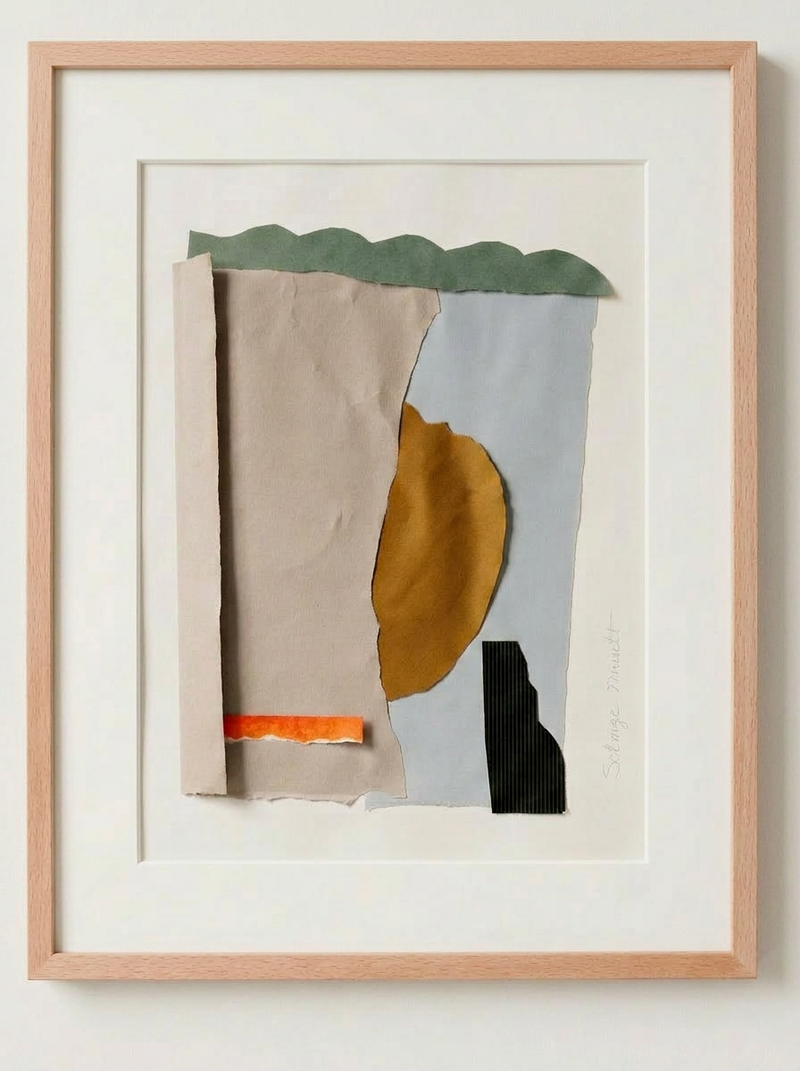 Le retour — Solange Pinault — Technique mixte et collage sur papier, 100×80 cm