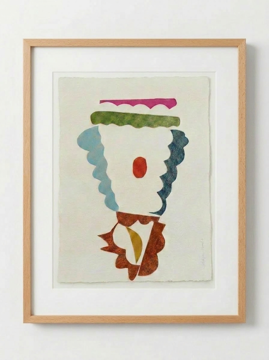 Madame — Solange Pinault — Technique mixte et collage sur papier, 100×80 cm