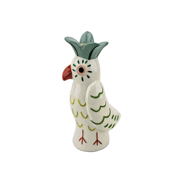 jarrón naíf pájaro verde L11,5 P8 H21,5 cm en Tilda Deco