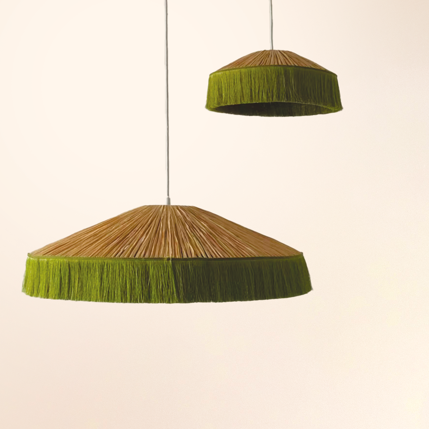Pantalla para suspensión Mistinguette PM caqui D30 H14 cm en Tilda Deco - imagen 2