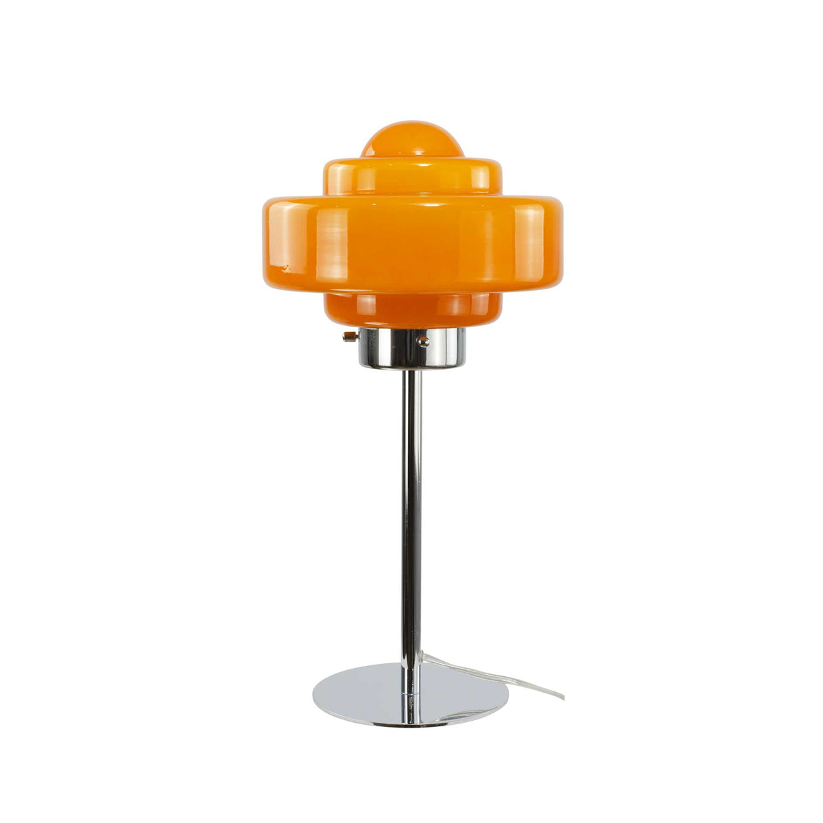 Lámpara de mesa de vidrio coloreado y metal cromado Zéni en Tilda Deco - imagen 7