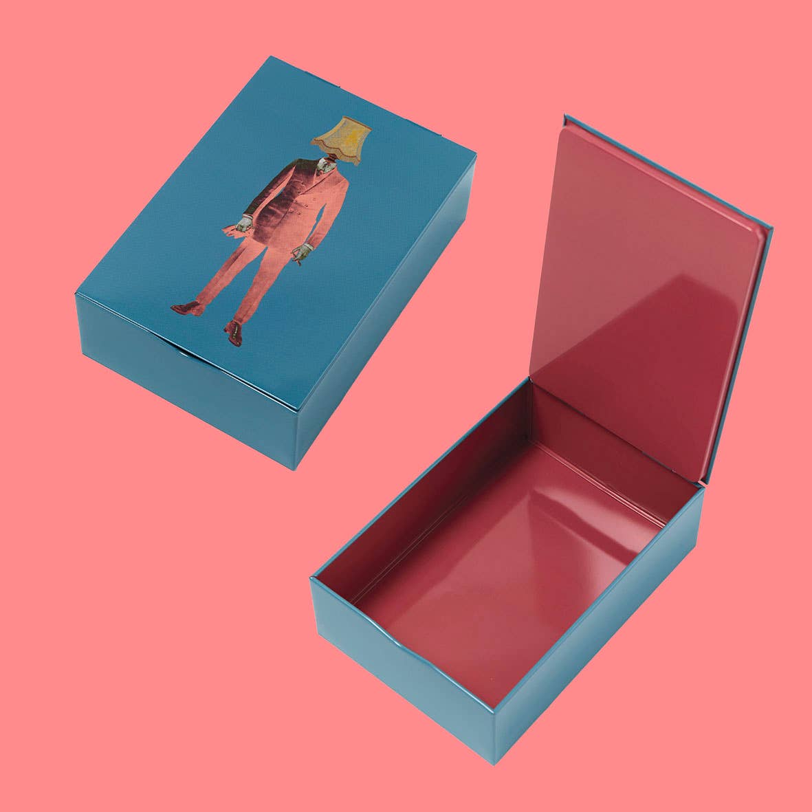 Caja metálica rectangular Lampaman