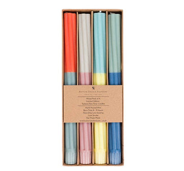 TWIST - velas de cena ecológicas a rayas mixtas Cool Shades en Tilda Deco