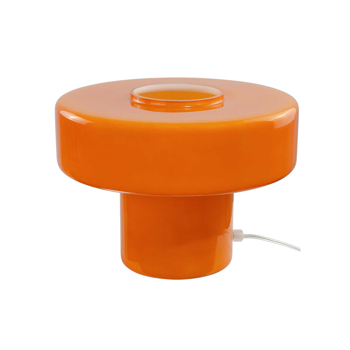 Lámpara de mesa de vidrio coloreado estilo retro Foza: Naranja en Tilda Deco