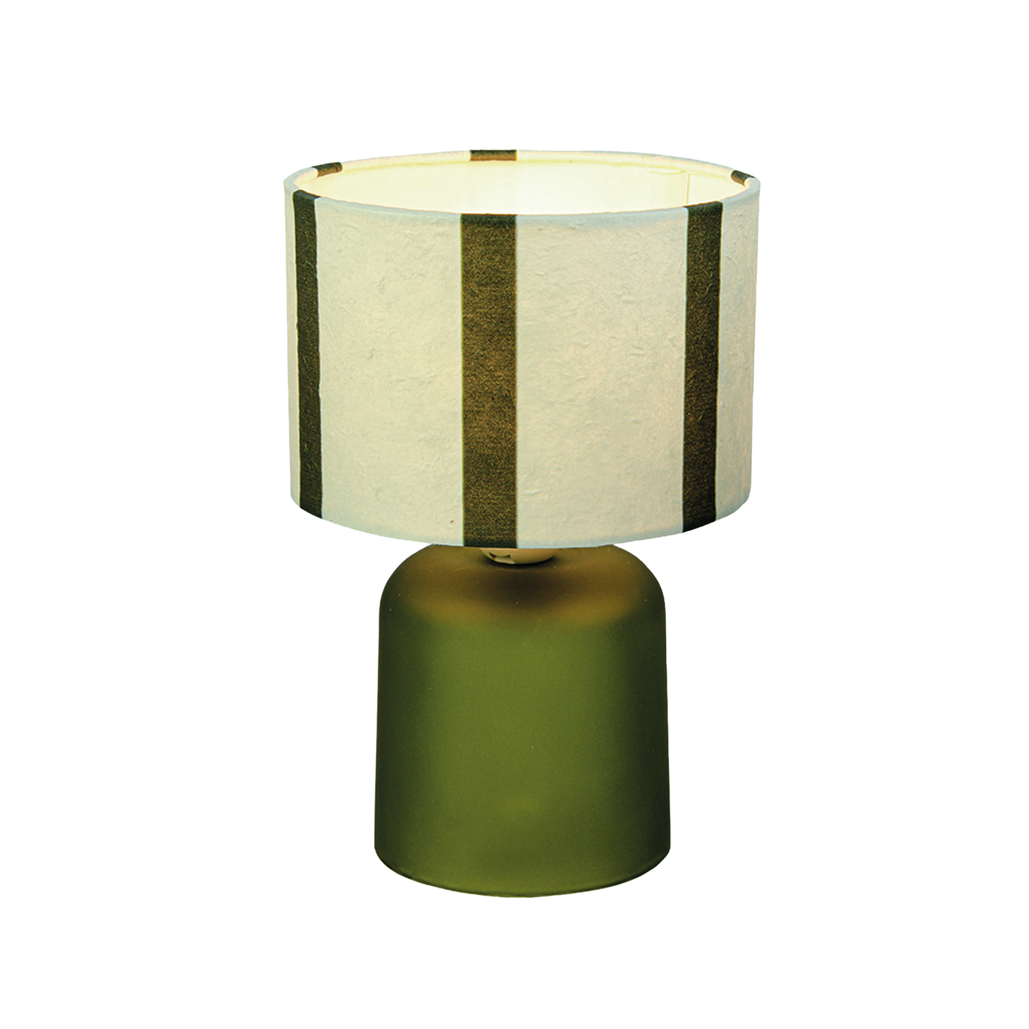 Decoración LED a rayas caqui a pilas D13 H20cm en Tilda Deco