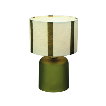 Decoración LED a rayas caqui a pilas D13 H20cm en Tilda Deco