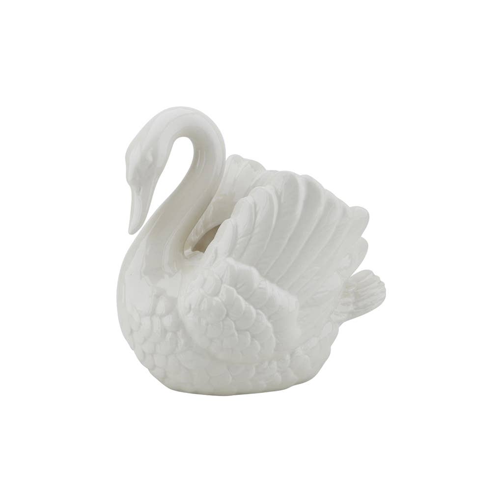 Jarrón cisne blanco W 20,5 cm D 15 cm H 20,3 cm