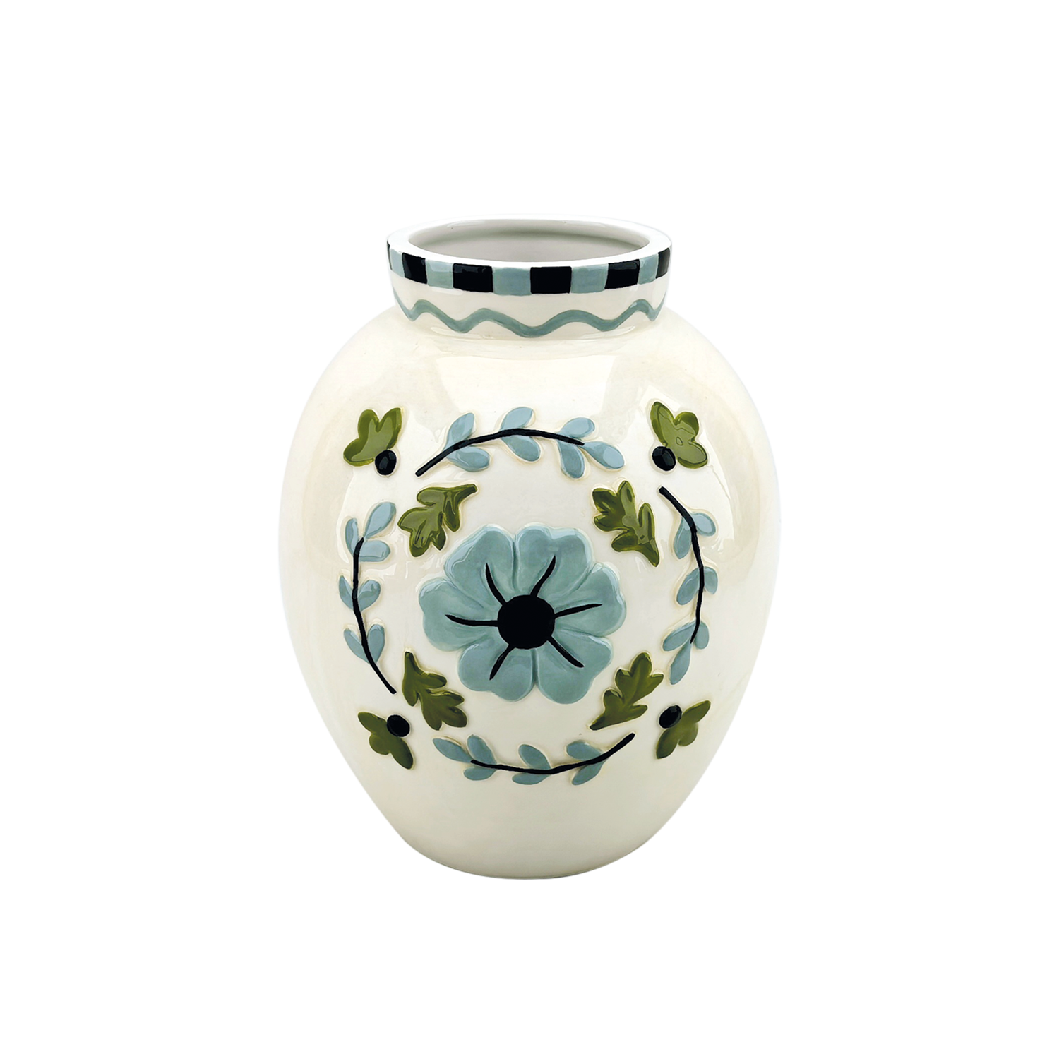 Jarrón Yoshi azul D16,3 H19,7 cm en Tilda Deco