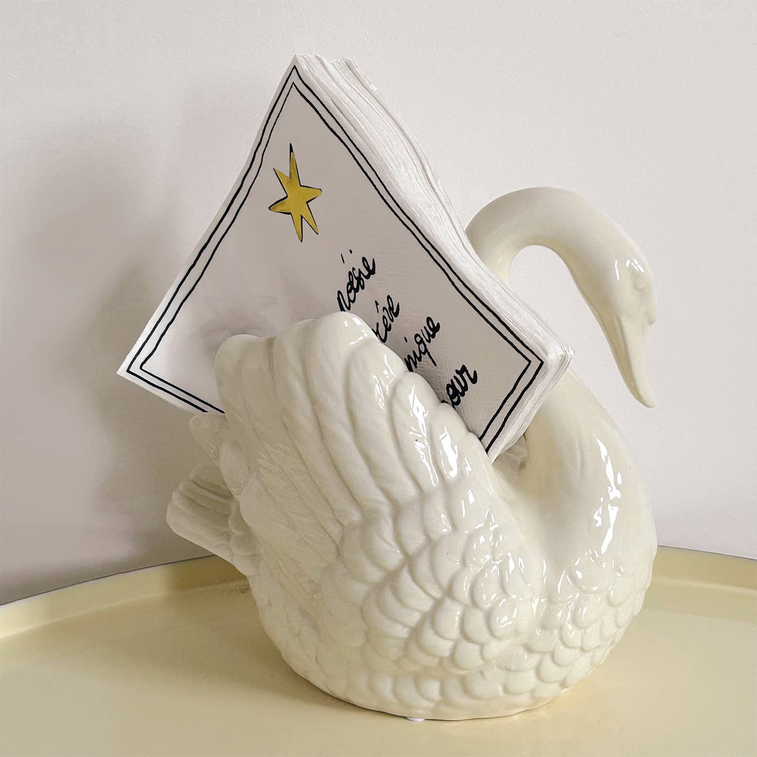 Jarrón cisne blanco W 20,5 cm D 15 cm H 20,3 cm en Tilda Deco - imagen 4