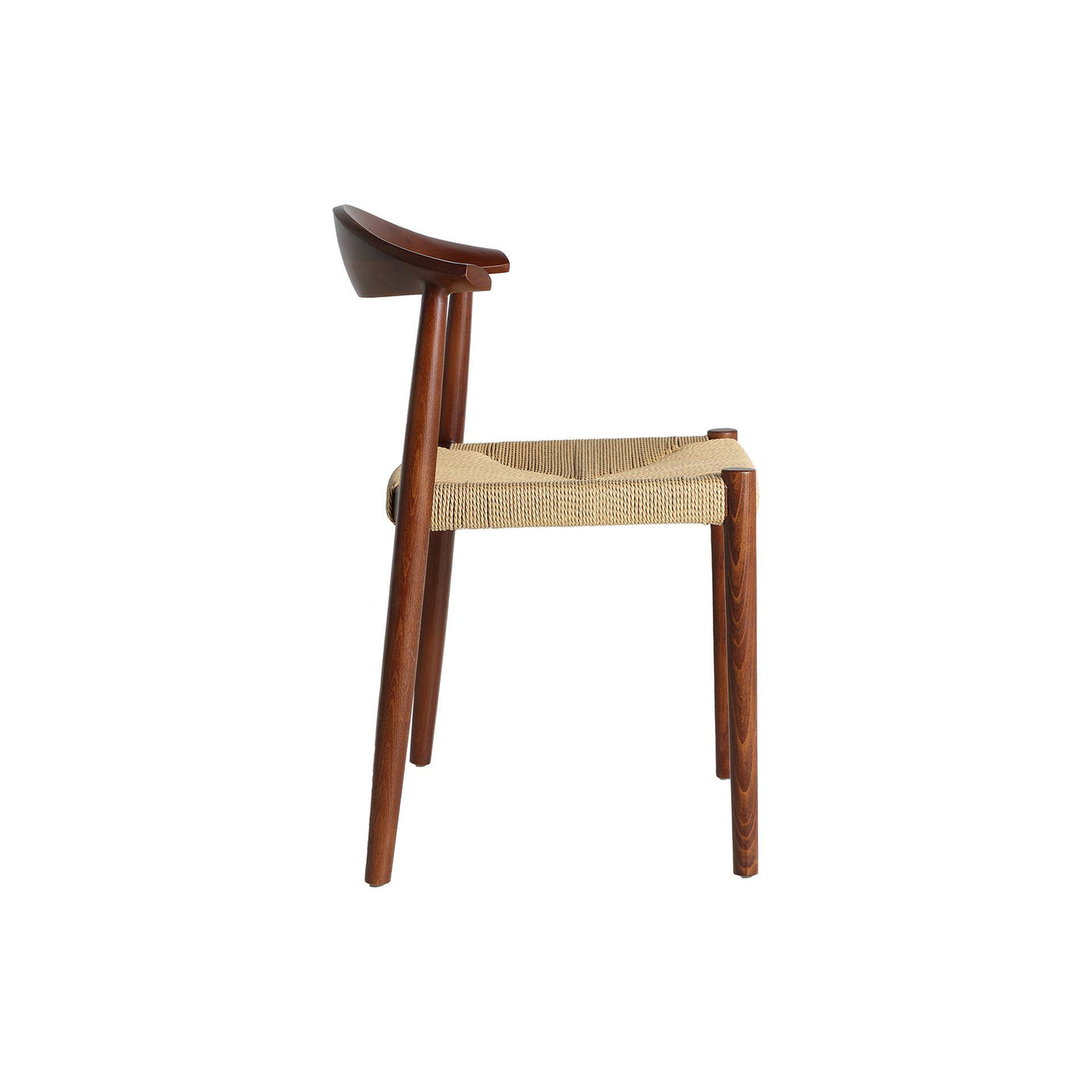 Silla de madera de haya en color marrón  de 56x52x76cm