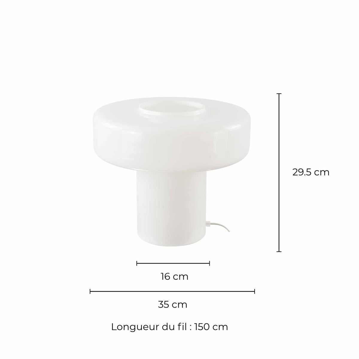 Lámpara de mesa XXL de vidrio coloreado estilo retro Foza Maxi en Tilda Deco - imagen 19