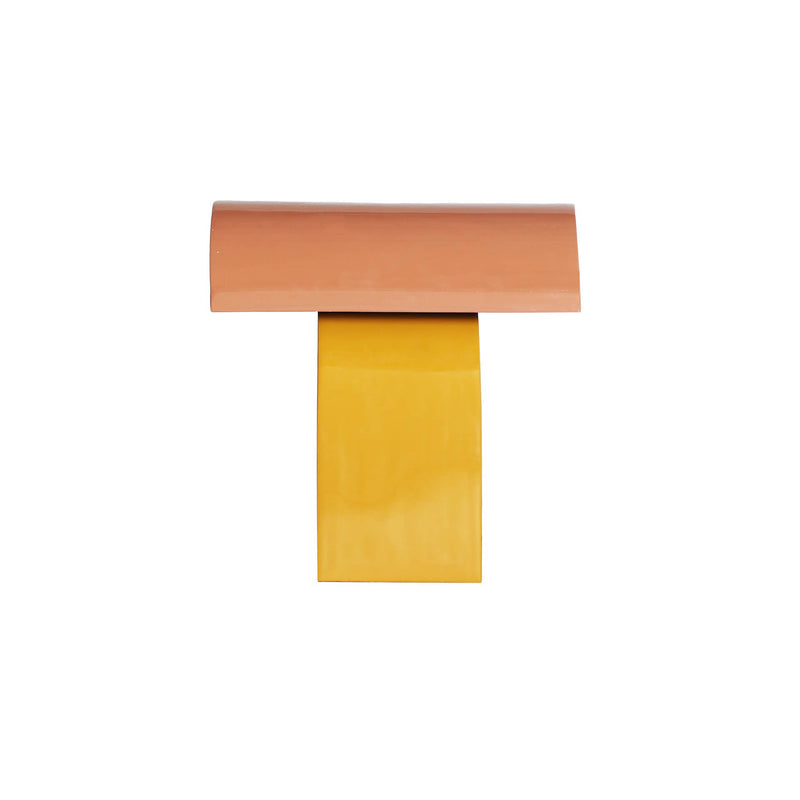 Lámpara de sobremesa de hierro en color amarillo