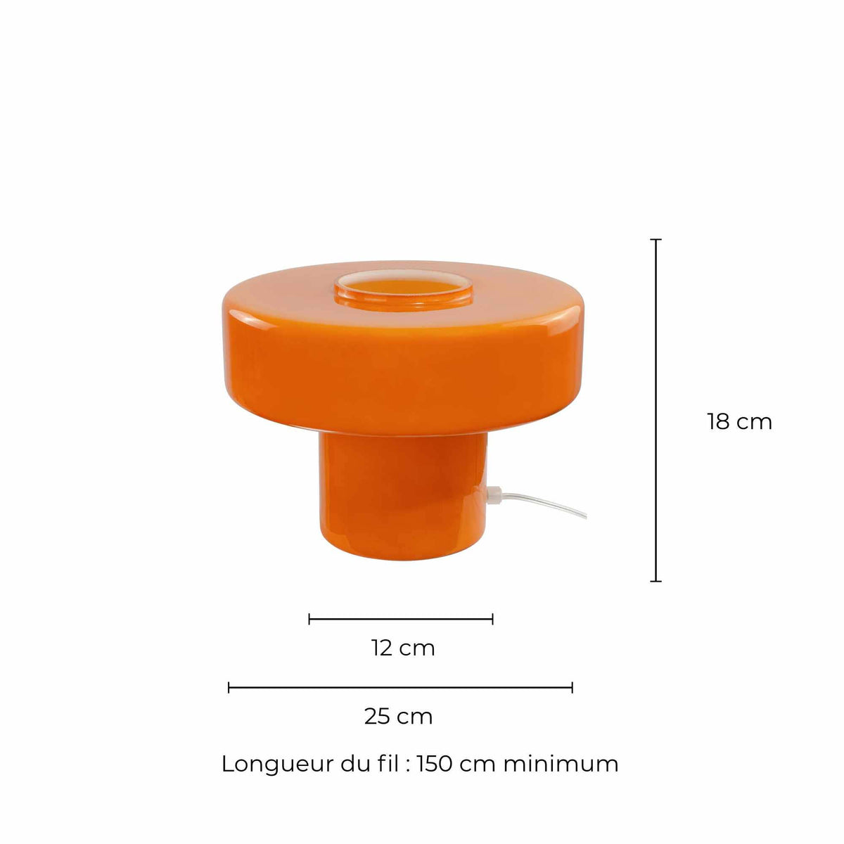 Lámpara de mesa de vidrio coloreado estilo retro Foza: Naranja en Tilda Deco - imagen 6