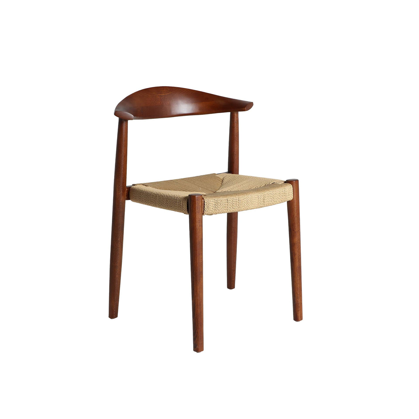 Silla de madera de haya en color marrón  de 56x52x76cm