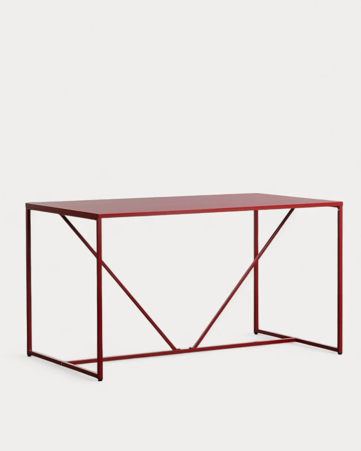 Escritorio de Acero Laminado Ibiza (Rojo Tinto)