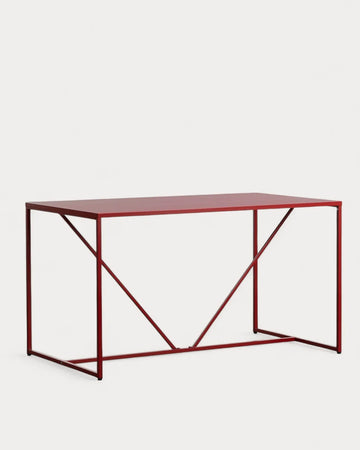 Escritorio de Acero Laminado Ibiza (Rojo Tinto)
