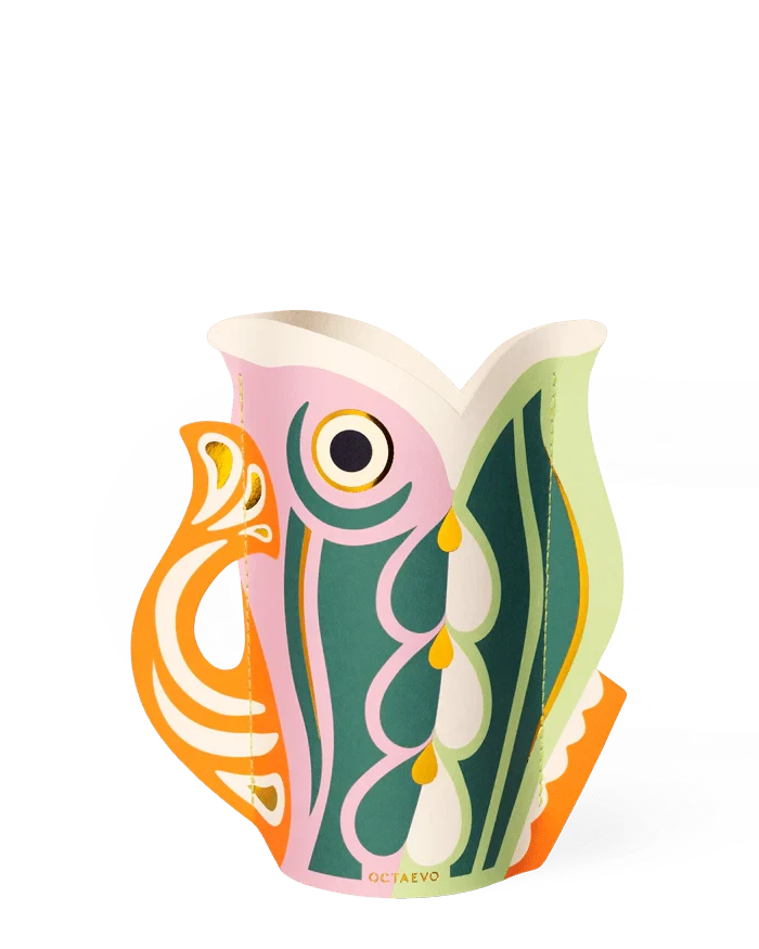 Mini Paper Vase Fish Orange