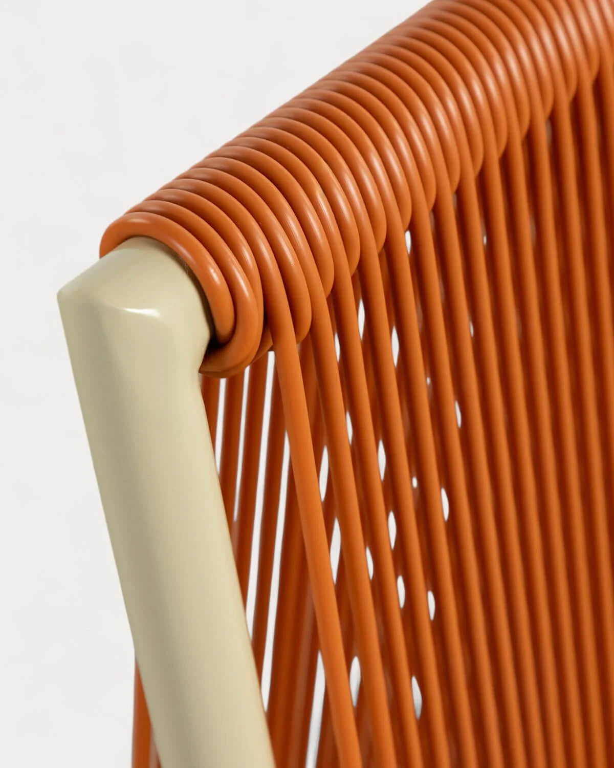 Pack 4 Sillas de Comedor Ratán Sintético y Metal (Naranja Terra)