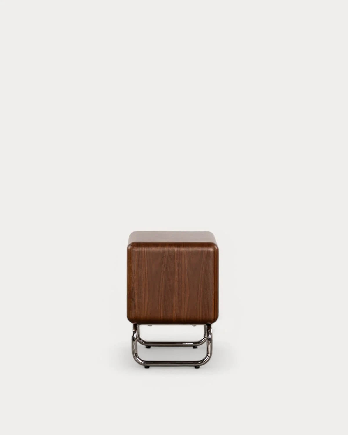 Mesita de Noche Madera y Metal 55x40 (Madera Oscura)