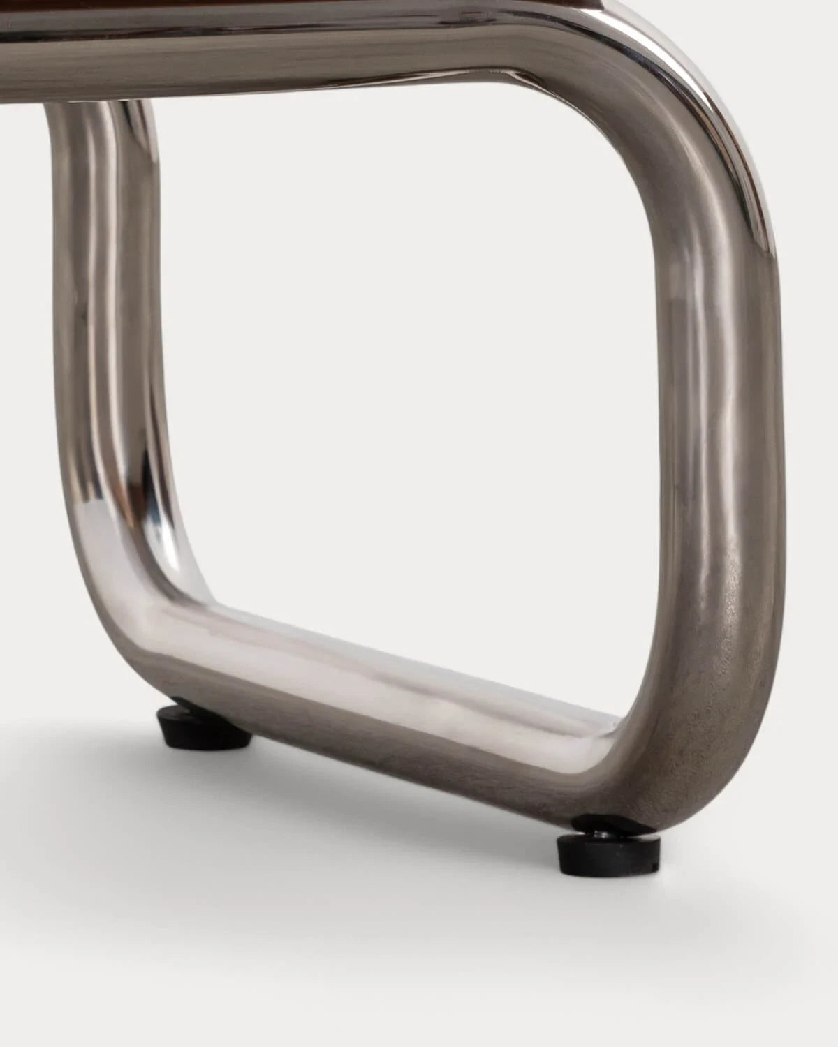 Mesita de Noche Madera y Metal 55x40 (Madera Oscura)