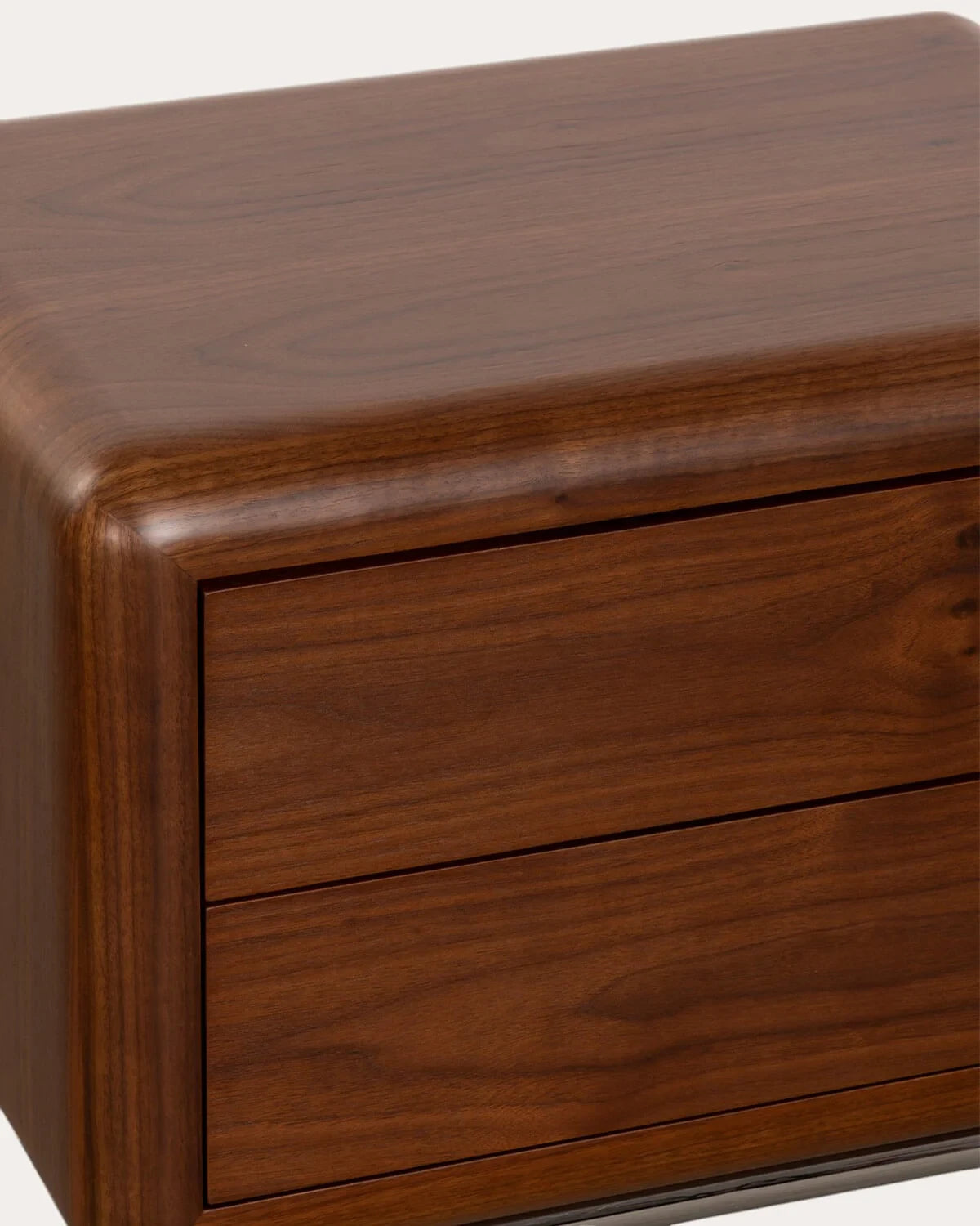 Mesita de Noche Madera y Metal 55x40 (Madera Oscura)