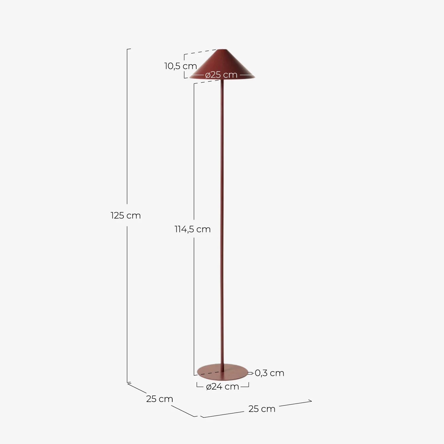 Lámpara de Pie LED Inalámbrica Exterior Gavi (Verde Nori)