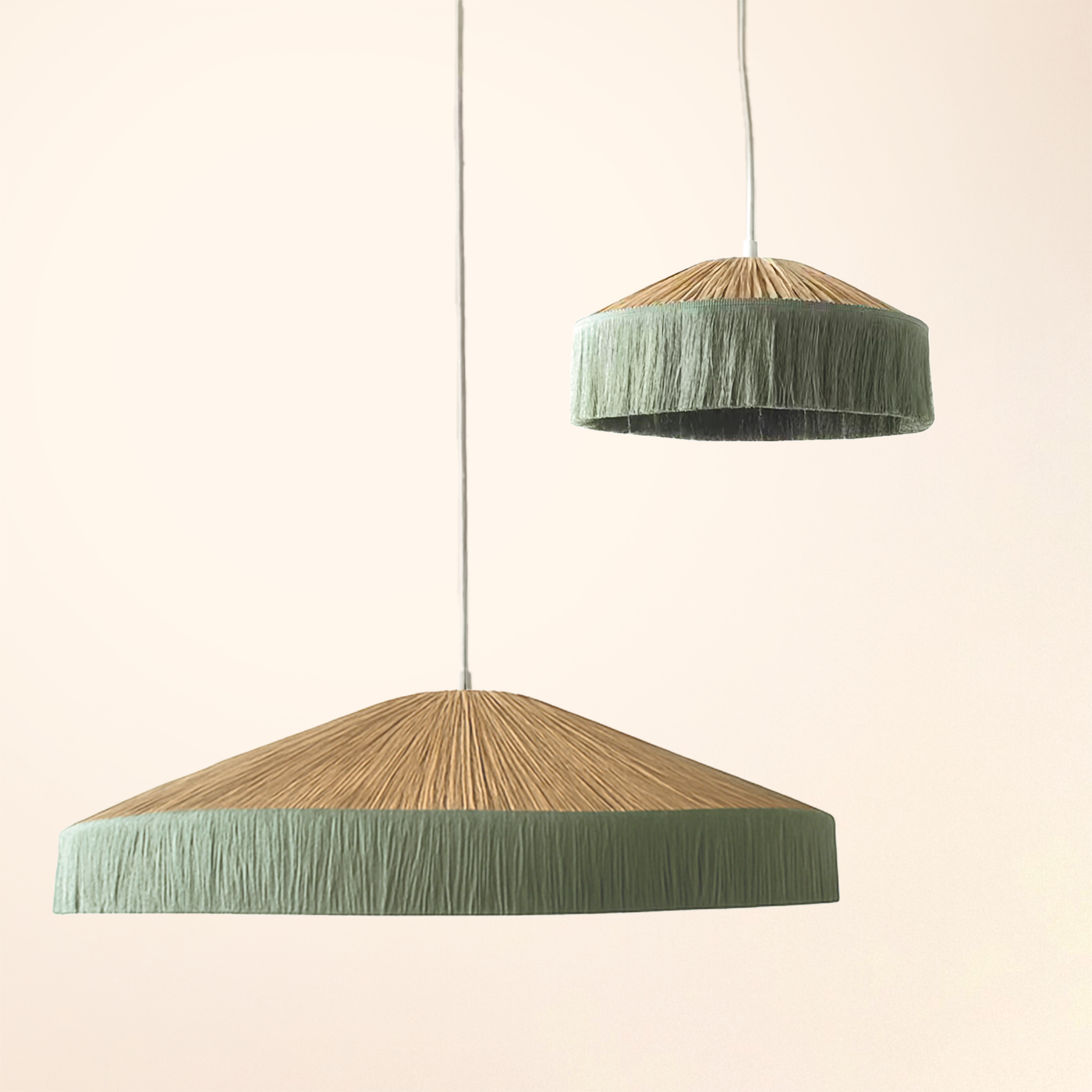 Pantalla para lámpara colgante Mistinguette PM matcha Ø60 H20 cm