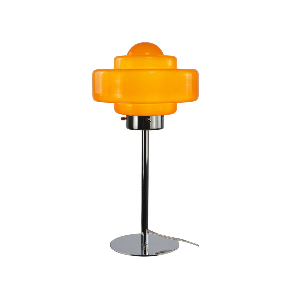 Lámpara de mesa de vidrio coloreado y metal cromado Zéni en Tilda Deco - imagen 9