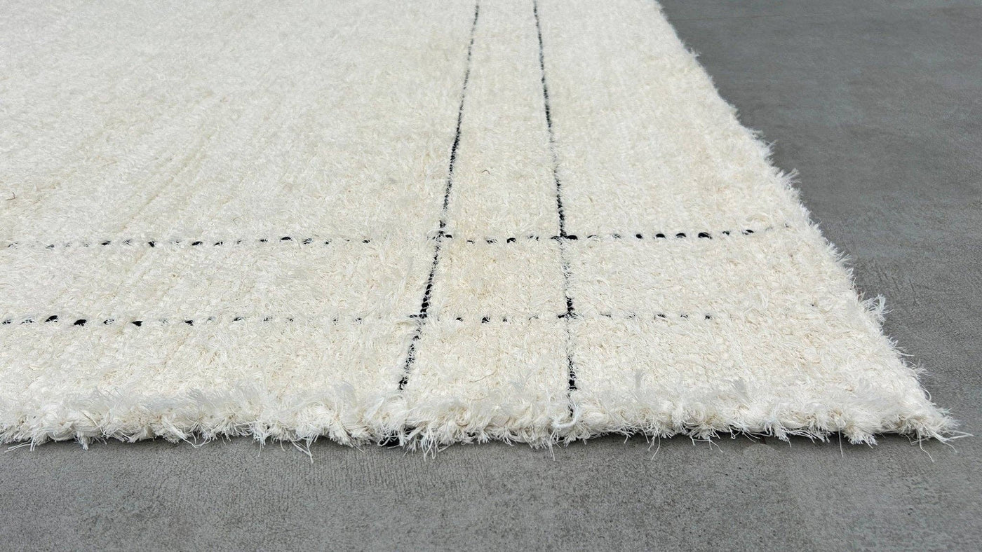 Alfombra de algodón reciclado tejida a mano VASCO