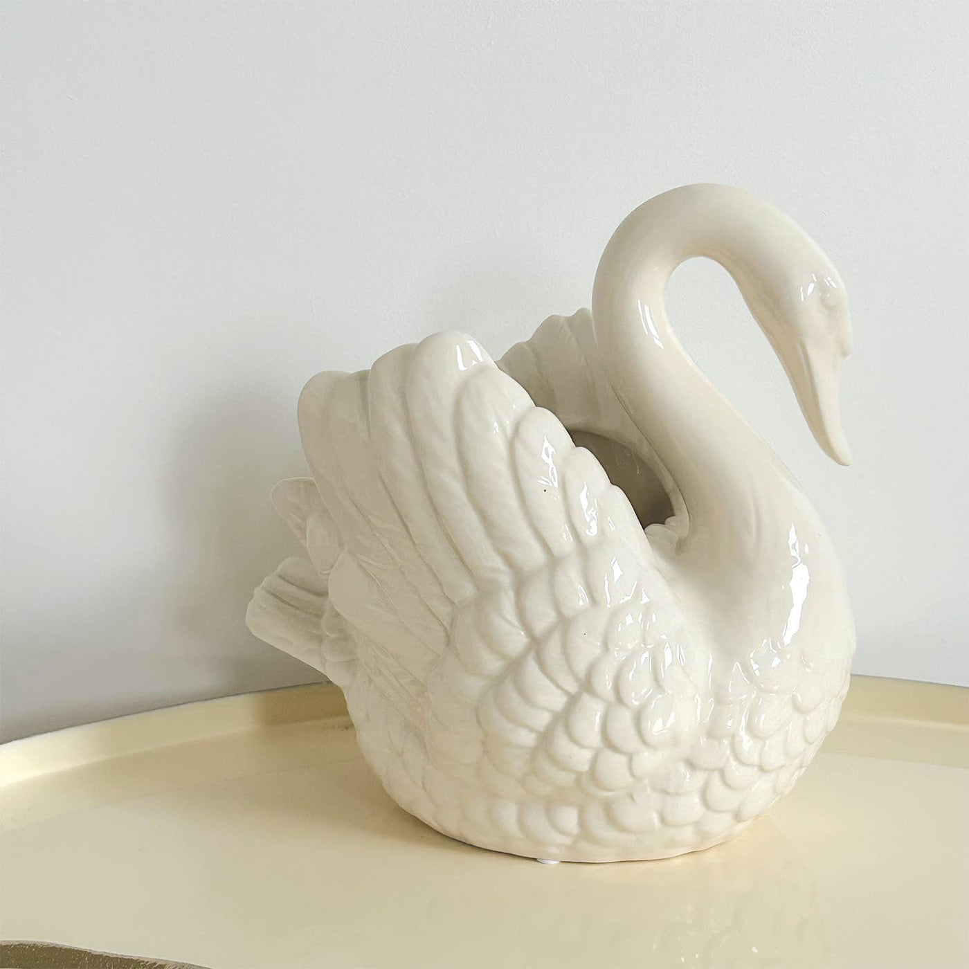 Jarrón cisne blanco W 20,5 cm D 15 cm H 20,3 cm
