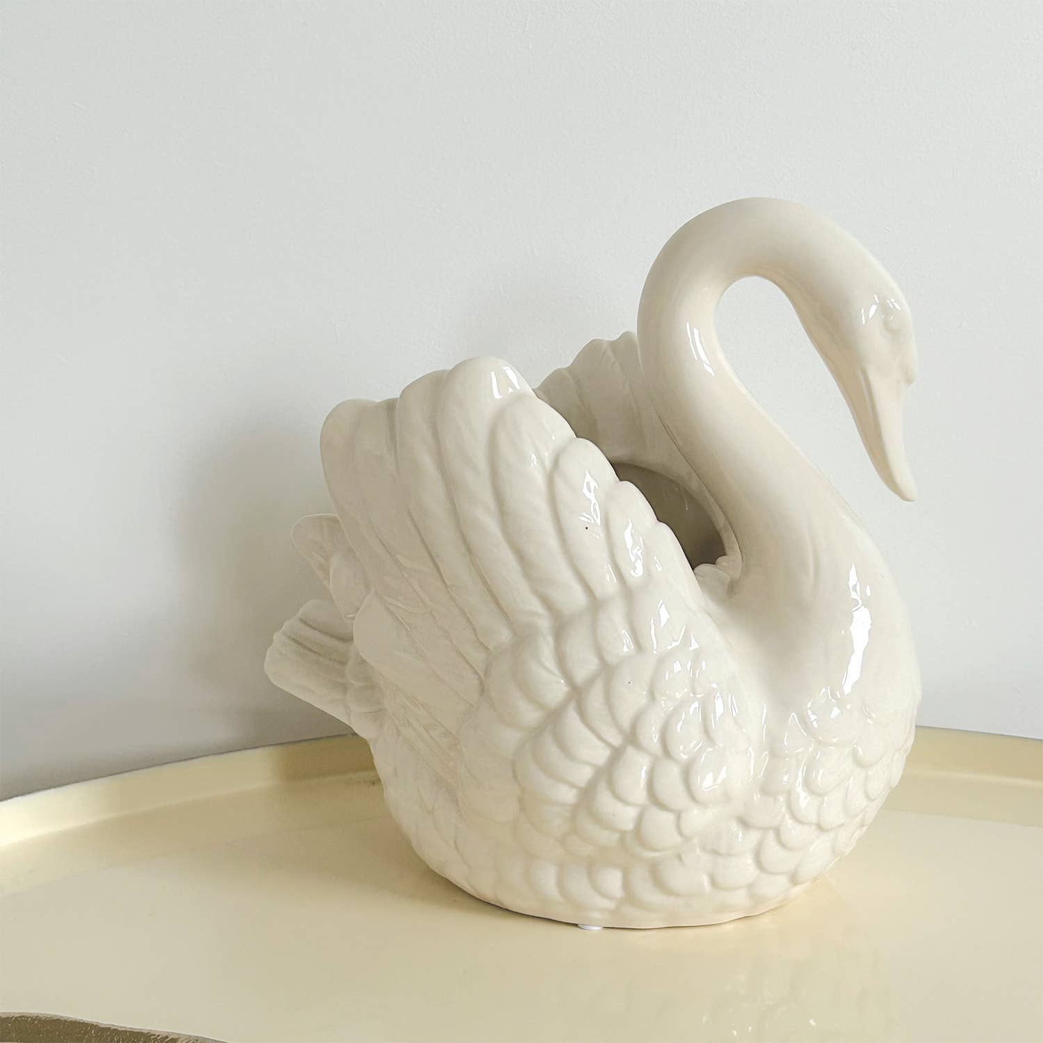 Jarrón cisne blanco W 20,5 cm D 15 cm H 20,3 cm en Tilda Deco - imagen 3