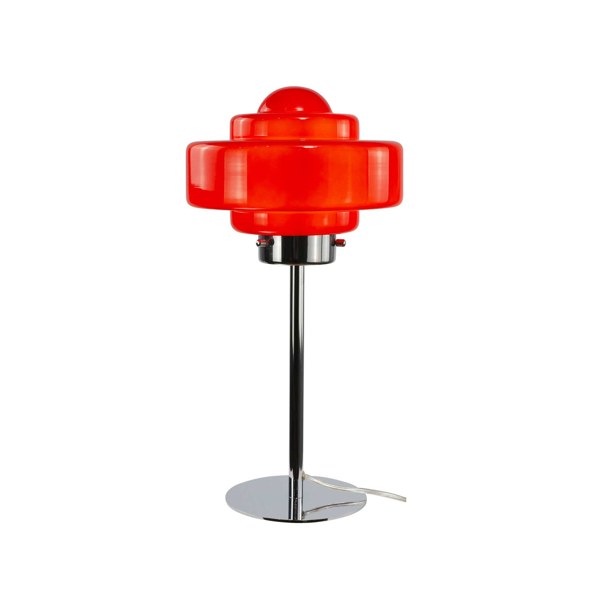 Lámpara de mesa de vidrio coloreado y metal cromado Zéni en Tilda Deco - imagen 3