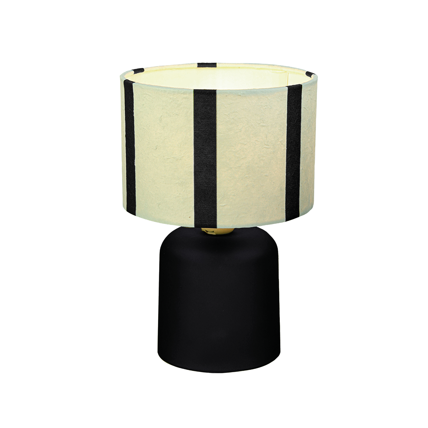 Decoración LED rayas negras a pilas D13 H20cm en Tilda Deco