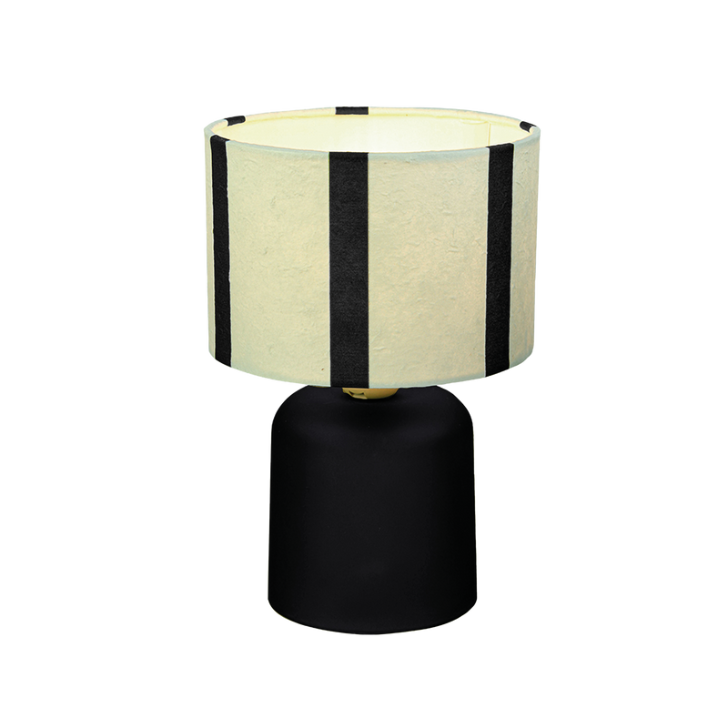 Decoración LED rayas negras a pilas D13 H20cm