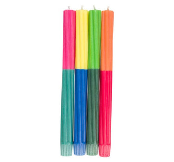 TWIST - Velas de Cena Ecológicas a Rayas en Tonos Fuertes en Tilda Deco